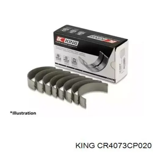 CR4073CP020 King вкладыши коленвала шатунные, комплект, 2-й ремонт (+0,50)