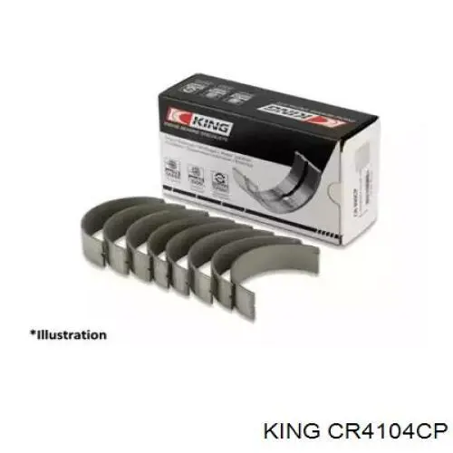 CR4104CP King вкладыши коленвала шатунные, комплект, стандарт (std)