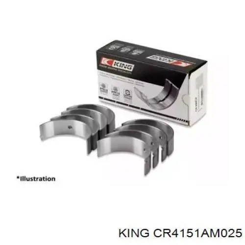 CR4151AM025 King Вкладыши коленвала шатунные комплект 1-й ремонт