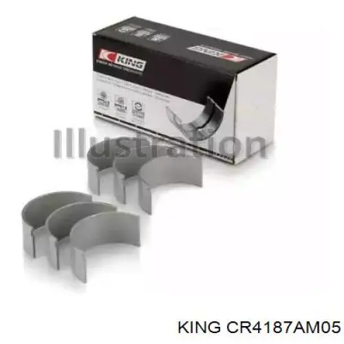 Вкладыши коленвала, шатунные, комплект, 2-й ремонт (+0,50) King CR4187AM050 цена, от 6.33 USD