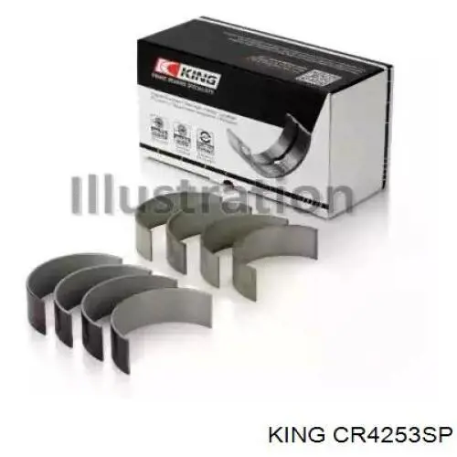 CR4253SP King вкладыши коленвала шатунные, комплект, стандарт (std)
