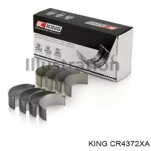 CR4372XA King вкладыши коленвала шатунные, комплект, стандарт (std)