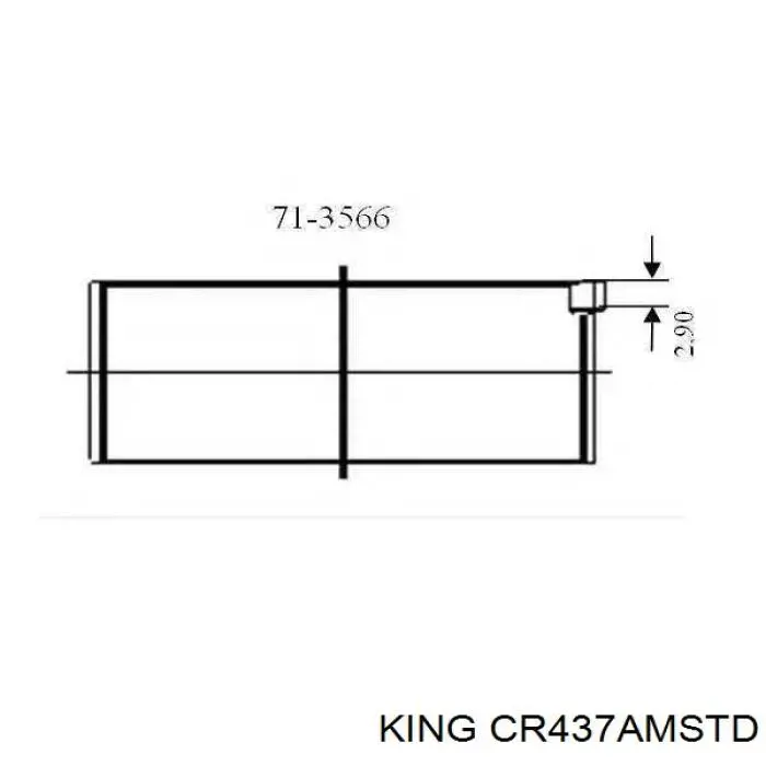 CR437AM STD King вкладыши коленвала шатунные, комплект, стандарт (std)
