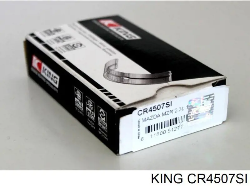 CR4507SI King вкладыши коленвала шатунные, комплект, стандарт (std)