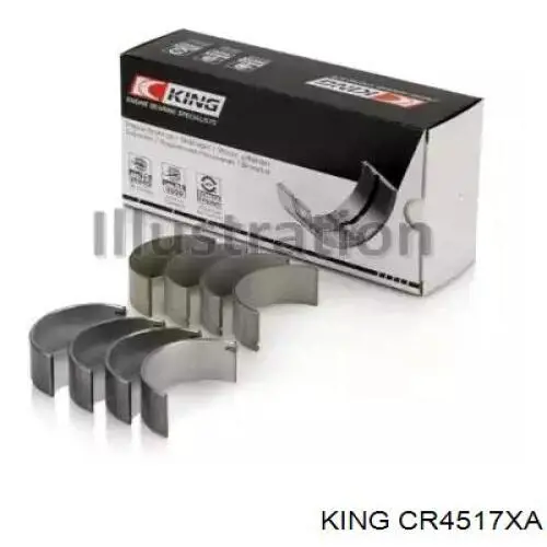 CR4517XA King вкладыши коленвала шатунные, комплект, стандарт (std)