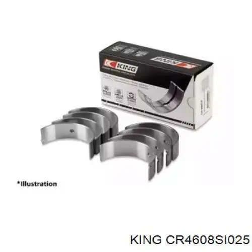 CR4608SI025 King folhas inseridas de cambota de biela, kit, 1ª reparação ( + 0,25)