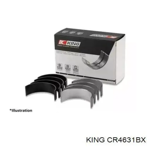 CR4631BX King вкладыши коленвала шатунные, комплект, стандарт (std)