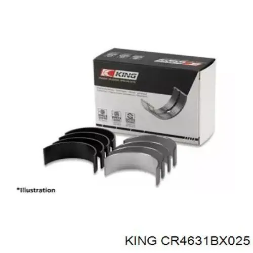 Вкладыши коленвала, шатунные, комплект, 1-й ремонт (+0,25) King CR4631BX025 цена, от 28.19 USD