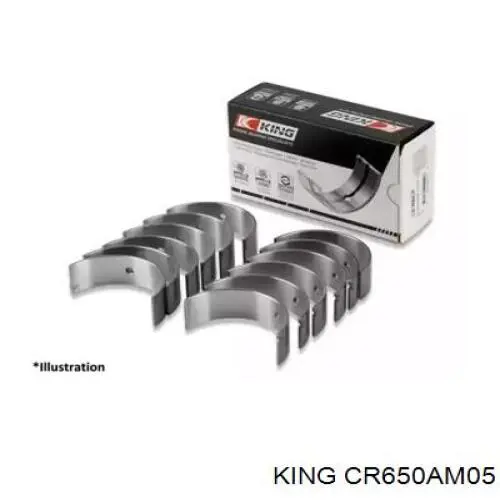 Вкладыши коленвала, шатунные, комплект, 2-й ремонт (+0,50) King CR650AM050 цена, от 17.99 USD