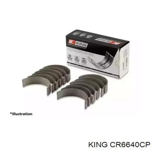 CR6640CP King вкладыши коленвала шатунные, комплект, стандарт (std)