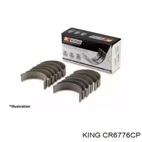 CR6776CP King вкладыши коленвала шатунные, комплект, стандарт (std)
