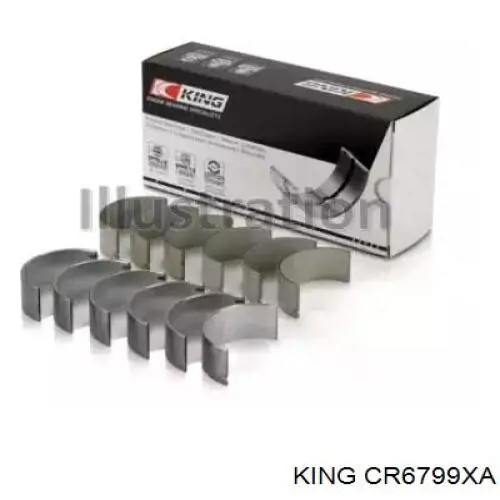 CR6799XA King вкладыши коленвала шатунные, комплект, стандарт (std)