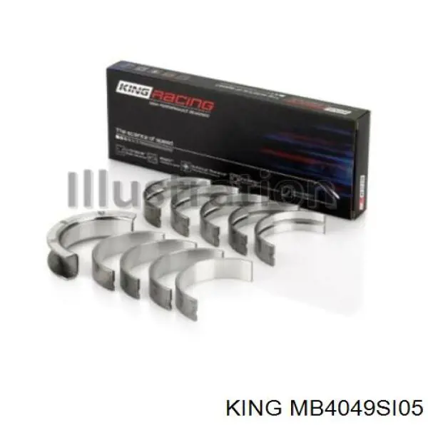 Купить MB4049SI05 King Вкладыши коленвала коренные, комплект, 2-й ремонт (+0,50)