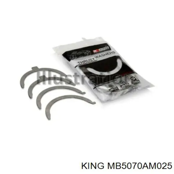 Вкладыши коленвала, коренные, комплект, 1-й ремонт (+0,25) King MB5070AM025 цена, от 20.32 USD