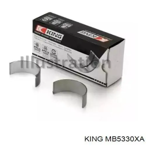 MB5330XA King вкладыши коленвала коренные, комплект, стандарт (std)