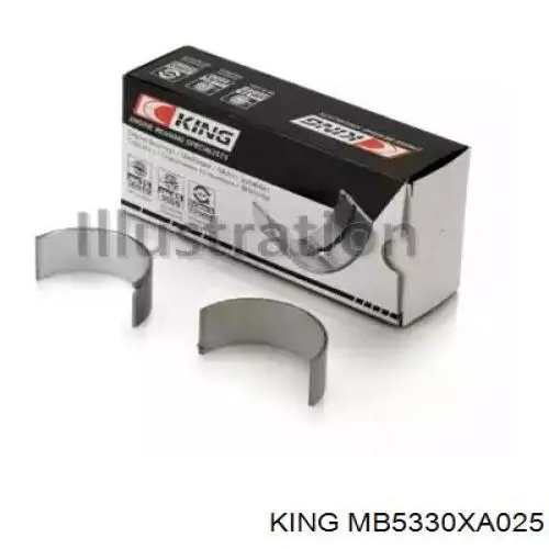 Купить MB5330XA025 King Вкладыши коленвала коренные, комплект, 1-й ремонт (+0,25)