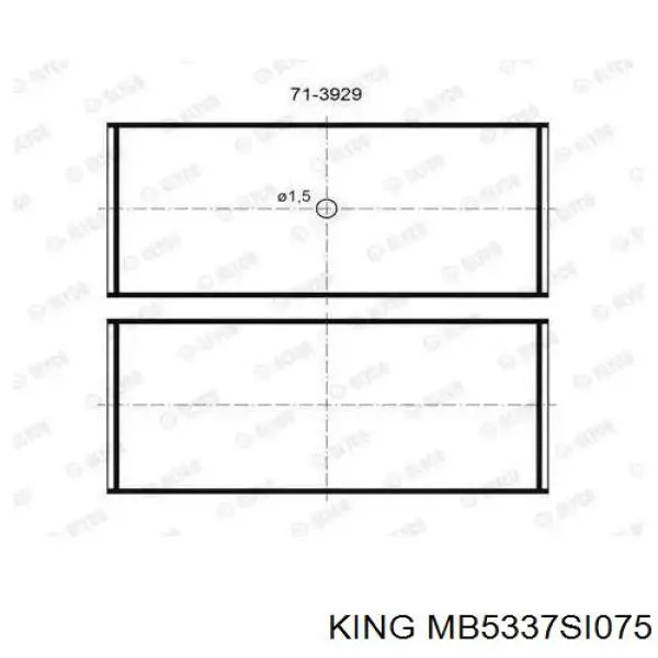 Подшипник коленвала, коренной, комплект, 3-й ремонт (+0,75) King MB5337SI075 цена, от 15.52 USD