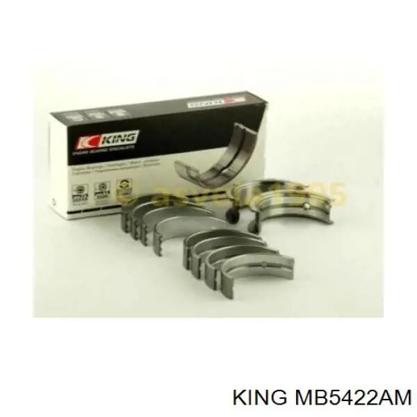 Вкладыши коленвала коренные, стандарт (STD) King MB5422AM цена, от 30.52 USD