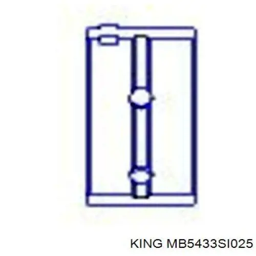 Вкладыши коленвала, коренные, комплект, 1-й ремонт (+0,25) King MB5433SI025 цена, от 22.07 USD
