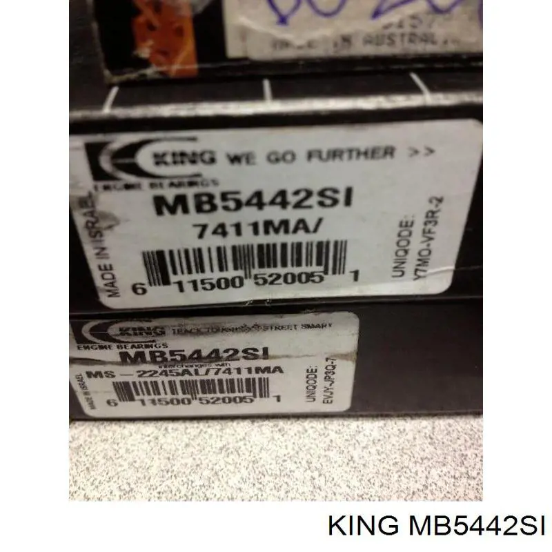 MB5442SI King вкладыши коленвала коренные, комплект, стандарт (std)