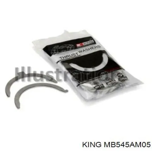 Вкладыши коленвала коренные, комплект, 2-й ремонт (+0,50) MB545AM025 King