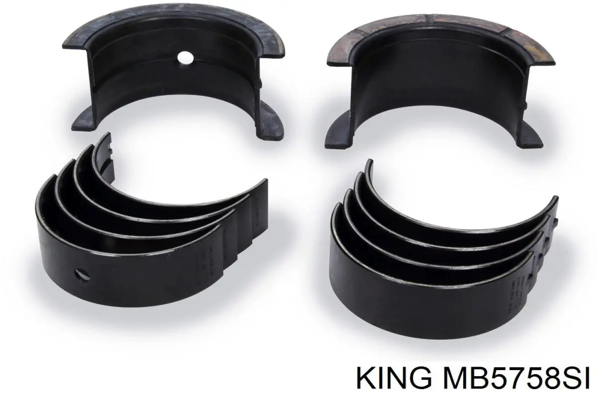 Вкладыши коленвала коренные, комплект, стандарт (STD) MB5758SI King