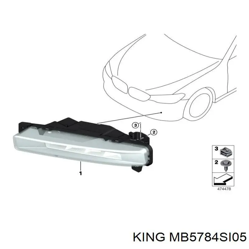 MB5784SI05 King Вкладыши коленвала шатунные комплект 1-й ремонт