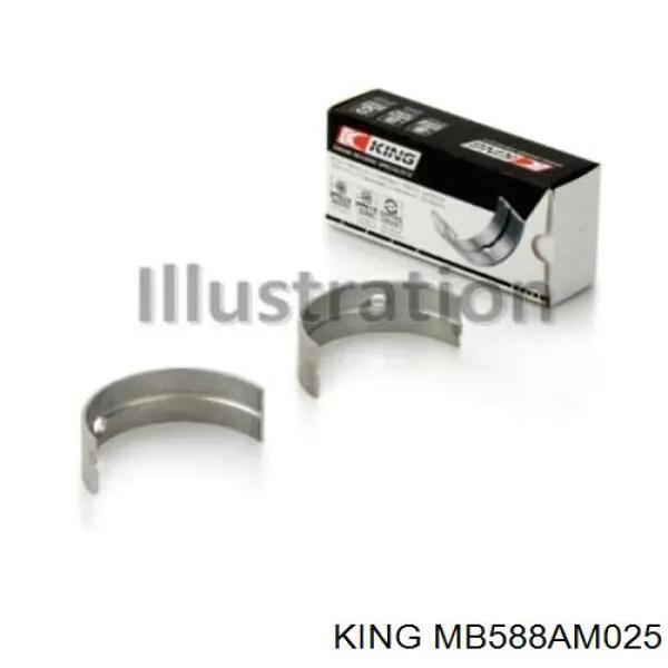 MB588AM025 King Комплект подшипников скольжения коленвала