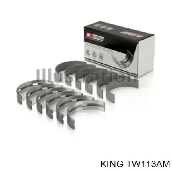 Упорное полукольцо коленчатого вала, компект King TW113AM цена, от 2.34 USD