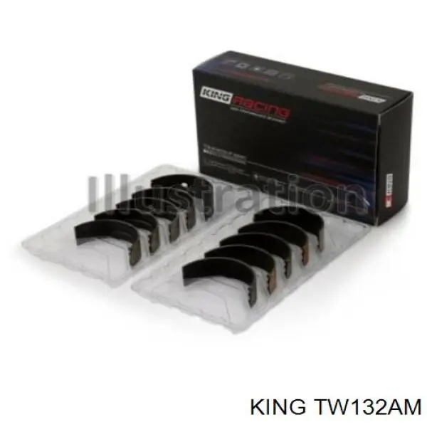 Упорное полукольцо коленчатого вала, компект King TW132AM цена, от 5.22 USD