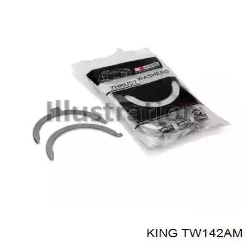 TW142AM King полукольцо упорное (разбега коленвала, STD, комплект)