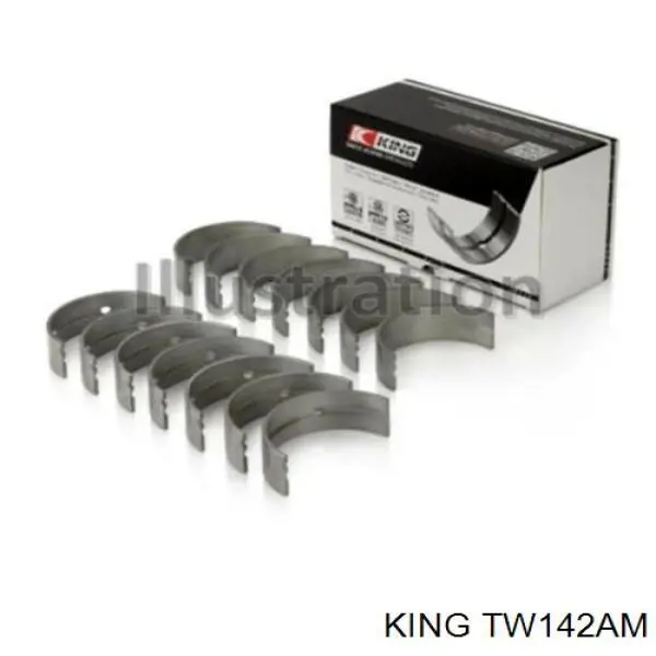 Упорное полукольцо коленчатого вала, компект King TW142AM цена, от 9.84 USD