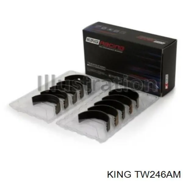 Упорное полукольцо коленчатого вала, компект King TW246AM цена, от 7.46 USD