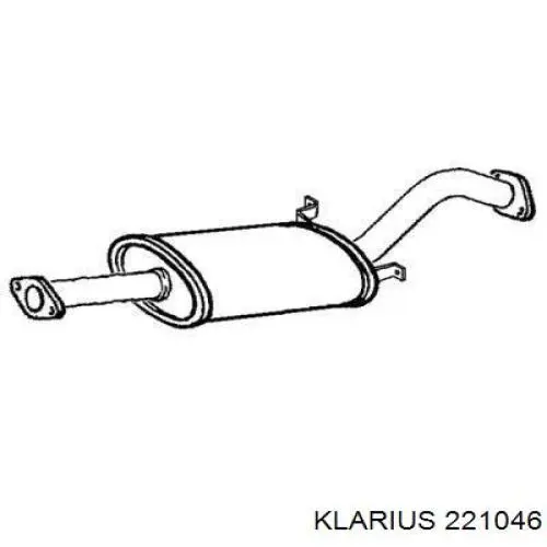 Глушитель, центральная часть 221046 Klarius