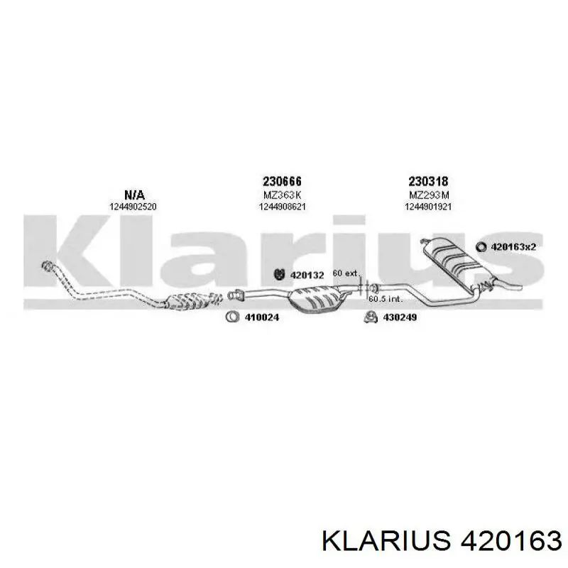 Подушки глушителя Klarius 420163