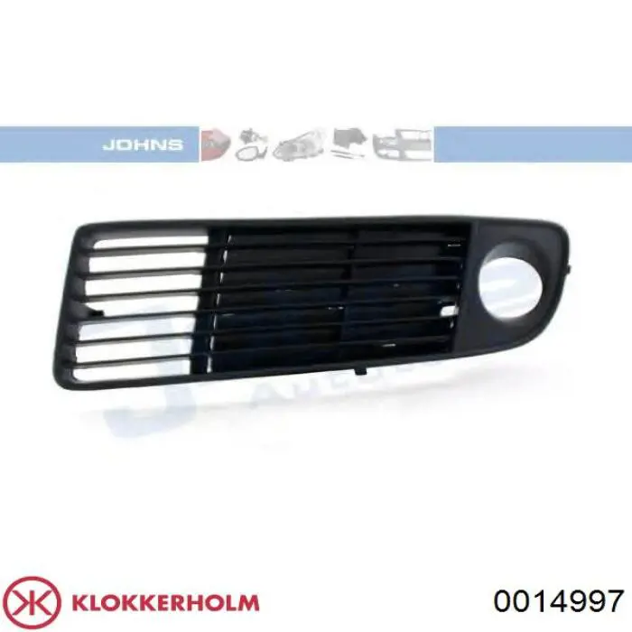 0014 997 Klokkerholm заглушка (решетка противотуманных фар бампера переднего левая)