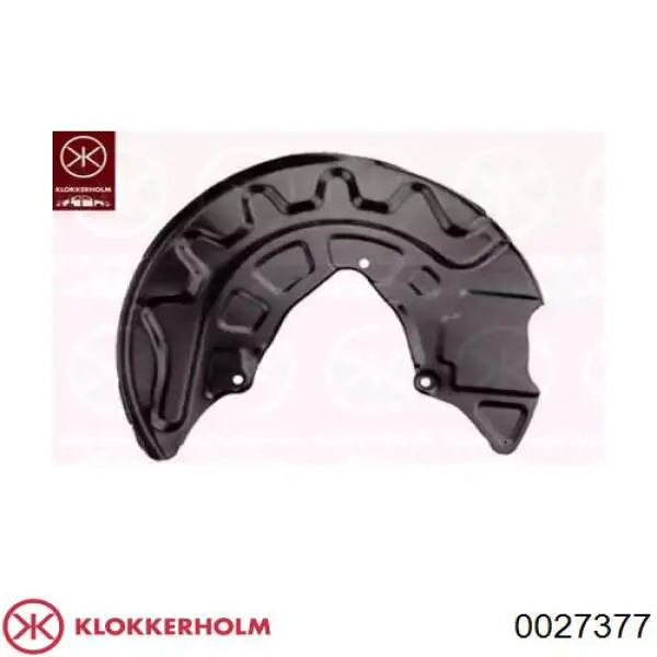 Защита тормозного диска переднего левого KLOKKERHOLM 0027377