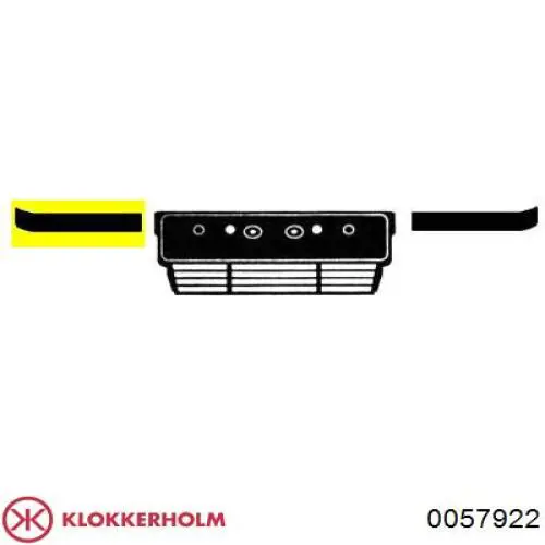 Накладка бампера переднего правая Klokkerholm 0057922