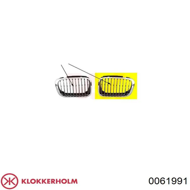 Решетка радиатора левая Klokkerholm 0061991
