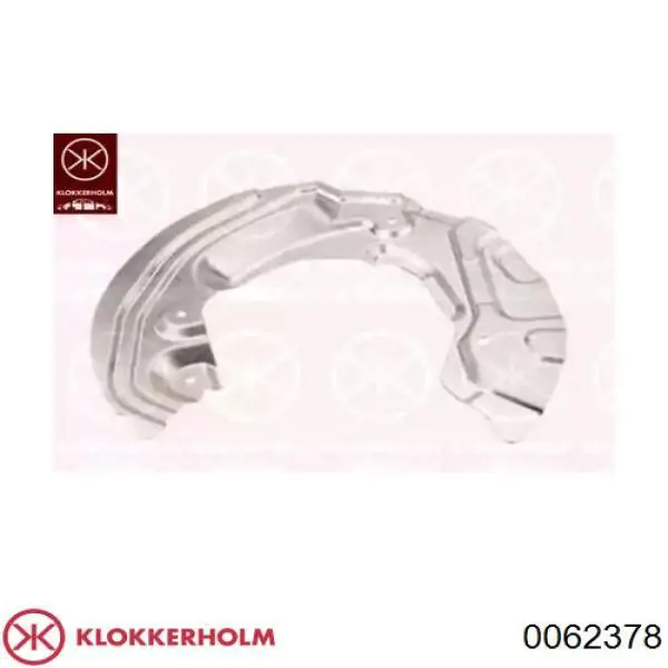 0062378 Klokkerholm защита тормозного диска переднего правого