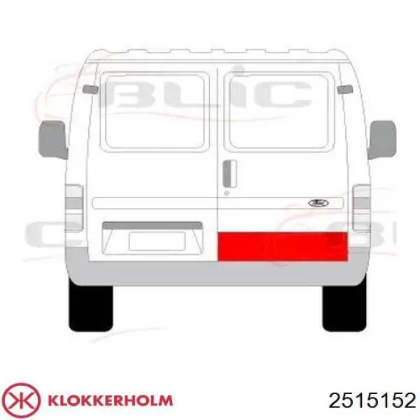 Купить 2515152 Klokkerholm Дверь задняя в сборе