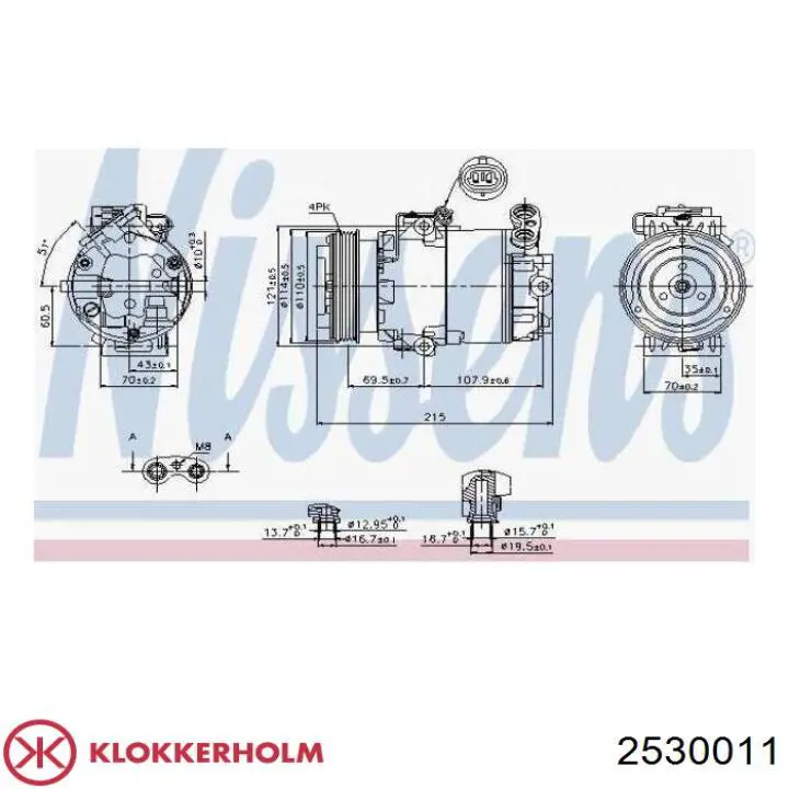 FP2530011 Klokkerholm Левый внешний порог