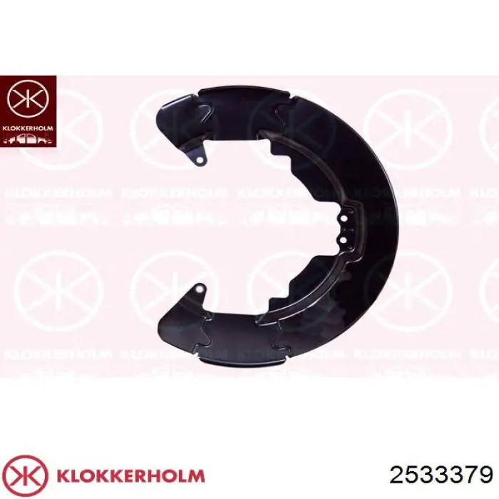 Защита тормозного диска переднего правого Klokkerholm 2533379