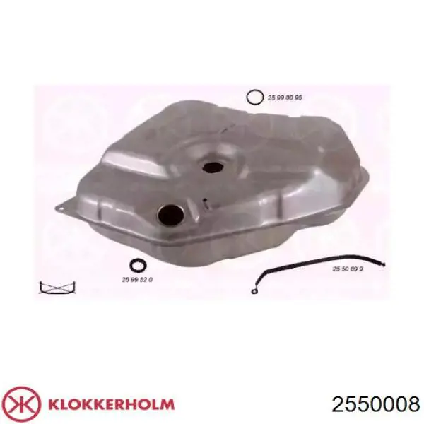 Купить 2550008 Klokkerholm Танк топливный