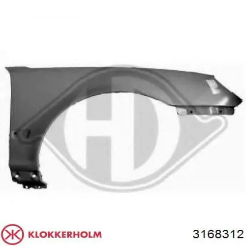 Переднее правое крыло на Hyundai Sonata IV EF