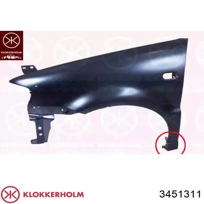 Купить 3451311 Klokkerholm Крыло переднее левое