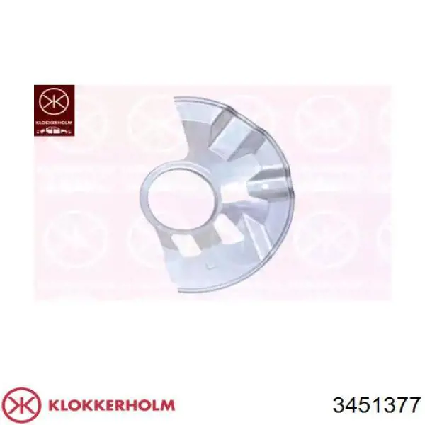 3451377 Klokkerholm защита тормозного диска переднего левого