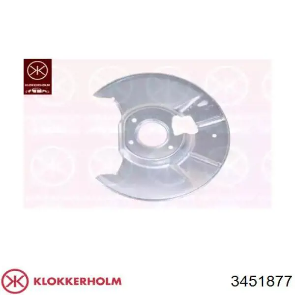 3451877 Klokkerholm защита тормозного диска заднего левая