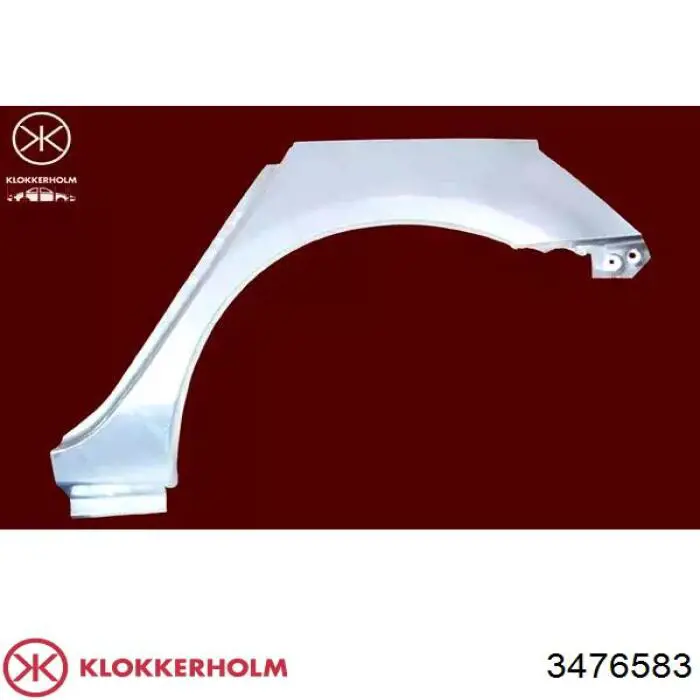 3476583 Klokkerholm ремонтная часть арки крыла заднего левого