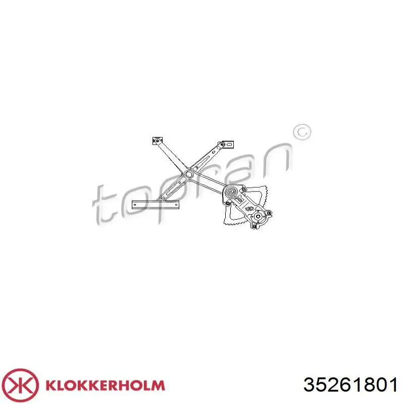 35261801 Klokkerholm Механизм стеклоподъемника передней левой двери